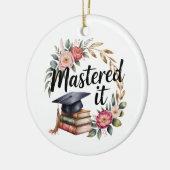 Personalisierter Master-Abschluss Keramik Ornament (Links)