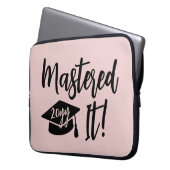 Personalisierter Master-Abschluss Mastered It Laptopschutzhülle (Vorderseite Links)