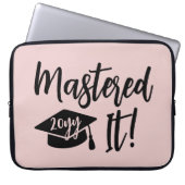 Personalisierter Master-Abschluss Mastered It Laptopschutzhülle (Vorderseite)