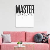 Personalisierter Master Absolvent 2026 Name Leinwanddruck (Insitu (Wohnzimmer))
