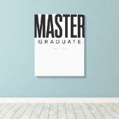 Personalisierter Master Absolvent 2026 Name Leinwanddruck (Insitu (Holzboden))