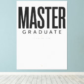 Personalisierter Master Absolvent 2026 Name Leinwanddruck (Insitu (Holzboden))