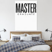 Personalisierter Master Absolvent 2026 Name Leinwanddruck (Insitu (Schlafzimmer))