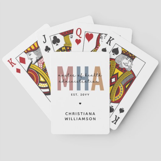 Personalisierter Master of Health Administration Spielkarten (Rückseite)