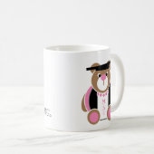 Personalisierter Master of Science niedlich Teddy  Kaffeetasse (VorderseiteRechts)