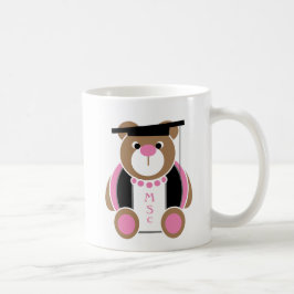 Personalisierter Master of Science niedlich Teddy  Kaffeetasse