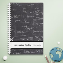 Personalisierter Mathematiklehrer schwarz mit Glei