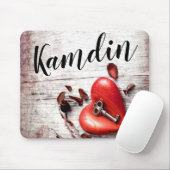 Personalisierter Maus-Pad Land Holzschlüssel für m Mousepad (Mit Mouse)