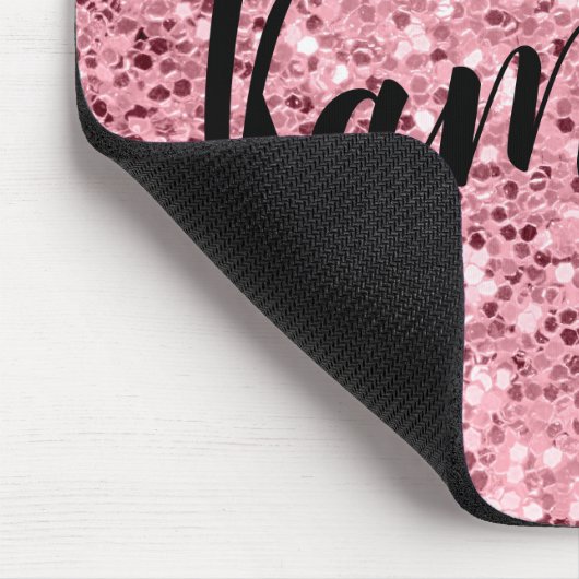 Personalisierter Mausunterlage-Rosen-GoldGlitzer Mousepad (Ecke)