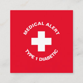 Personalisierter medizinischer Warnhinweis Diabeti Begleitkarte
