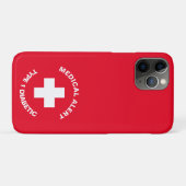 Personalisierter medizinischer Warnhinweis Diabeti Case-Mate iPhone Hülle (Rückseite (Horizontal))