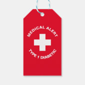 Personalisierter medizinischer Warnhinweis Diabeti Geschenkanhänger (Rückseite)