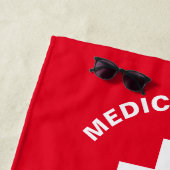 Personalisierter medizinischer Warnhinweis Diabeti Strandtuch (Beispiel)