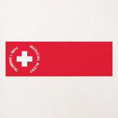 Personalisierter medizinischer Warnhinweis Diabeti Yogamatte (Rückseite (Horizontal))