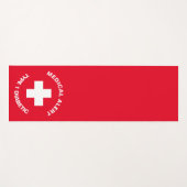 Personalisierter medizinischer Warnhinweis Diabeti Yogamatte (Vorderseite (Horizontal))