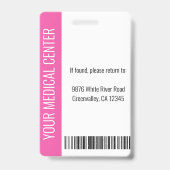 Personalisierter medizinischer zertifizierter Mita Ausweis (Back)