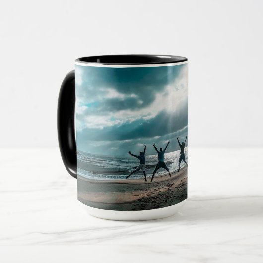 Personalisierter Meerblick Scene coffee Tasse (Vorderseite Links)