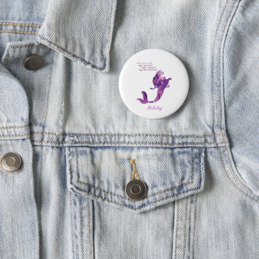 Personalisierter Meerjungfrau-Knopf Button (Beispiel)