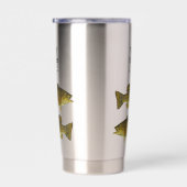 Personalisierter Mehlbarsch Monogram Fisch Thermobecher (Rechts)