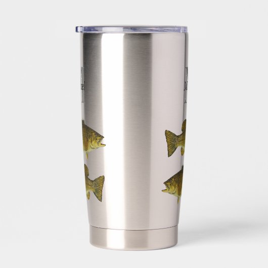 Personalisierter Mehlbarsch Monogram Fisch Thermobecher (Rechts)