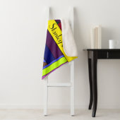 Personalisierter, mehrfarbiger Stripteppich Sherpadecke (Beispiel)