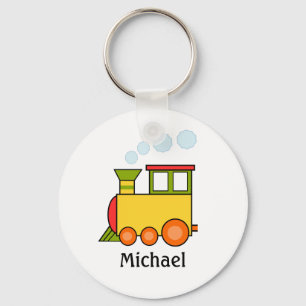 Personalisierter Mehrfarbiger Zug Schlüsselanhänger