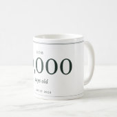 Personalisierter Meilenstein-Becher Kaffeetasse (VorderseiteRechts)