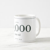 Personalisierter Meilenstein-Becher Kaffeetasse (VorderseiteRechts)