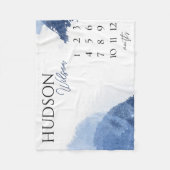 Personalisierter Meilenstein Blanket Baby Boy Blan Fleecedecke (Vorderseite)