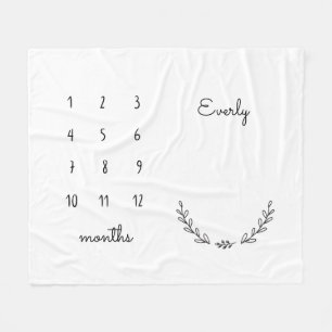 Personalisierter Meilenstein Fleecedecke