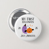 Personalisierter mein erster Halloween-Schmuck Button (Vorne & Hinten)