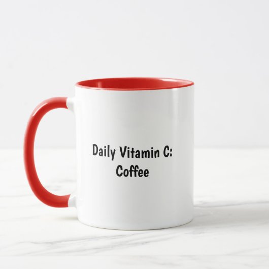 Personalisierter Mein tägliches Vitamin C ist Kaff Tasse (Links)