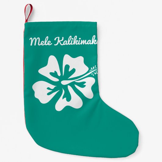 Personalisierter Mele Kalikimaka Kleiner Weihnachtsstrumpf (Vorderseite)