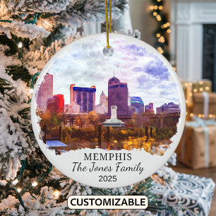 Personalisierter Memphis-Schmuck, Bundesstaat Tenn Keramik Ornament