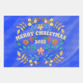 PERSONALISIERTER MERRY CHRISTMAS 20XX GESCHENKPAPIER SET (Vorderseite)
