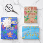 PERSONALISIERTER MERRY CHRISTMAS 20XX GESCHENKPAPIER SET<br><div class="desc">MERRY CHRISTMAS ! Wenn wir Weihnachten mit unseren Familien und Freunden feiern, brauchen wir etwas Besonderes dafür. Dieses Design ist dafür geeignet. Es ist hübsch einfach und elegant mit schönen farbigen Blume und schick Blätter in vielen Farben : Rosa , Gold , Blau , Grün , Gelb , Orange und...</div>