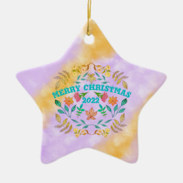 PERSONALISIERTER MERRY CHRISTMAS 20XX KERAMIK ORNAMENT