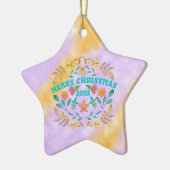 PERSONALISIERTER MERRY CHRISTMAS 20XX KERAMIK ORNAMENT (Links)