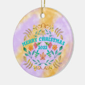 PERSONALISIERTER MERRY CHRISTMAS 20XX KERAMIK ORNAMENT (Links)