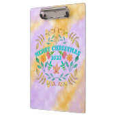 PERSONALISIERTER MERRY CHRISTMAS 20XX KLEMMBRETT (Links)