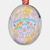 PERSONALISIERTER MERRY CHRISTMAS 20XX ORNAMENT AUS METALL (Links)