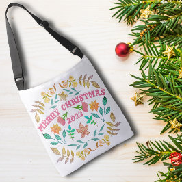 PERSONALISIERTER MERRY CHRISTMAS 20XX TRAGETASCHEN MIT LANGEN TRÄGERN