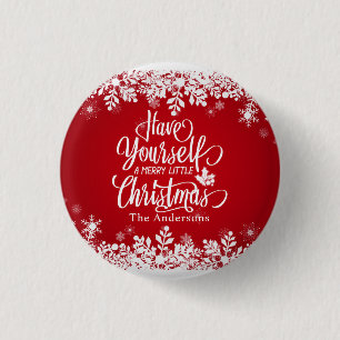 Personalisierter Merry Little Christmas Button But