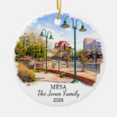 Personalisierter Mesa-Schmuck, Maßgeschneiderter A Keramik Ornament (Vorne)