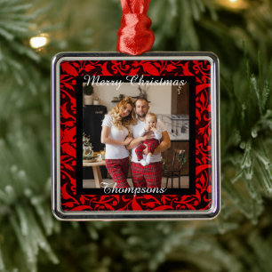 Personalisierter Metallfotoschmuck Ornament Aus Metall