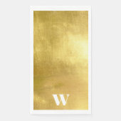 Personalisierter Metallic Gold Monogram Holiday Serviette (Vorderseite)