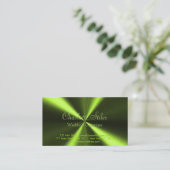 Personalisierter metallischer Look - grün Visitenkarte (Stehend Vorderseite)