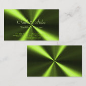 Personalisierter metallischer Look - grün Visitenkarte (Vorne/Hinten)