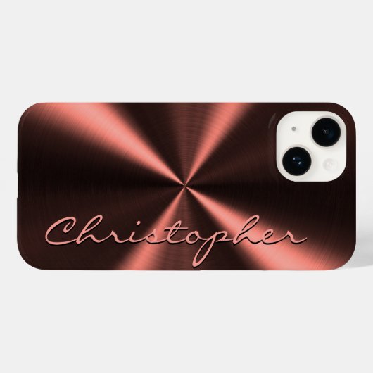 Personalisierter metallischer Look - Kupfer Case-Mate iPhone Hülle (Rückseite (Horizontal))