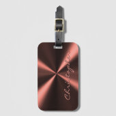 Personalisierter metallischer Look - Kupfer Gepäckanhänger (Vorderseite Vertikal)